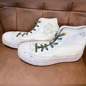 Converse High-Tops with Floral Accents